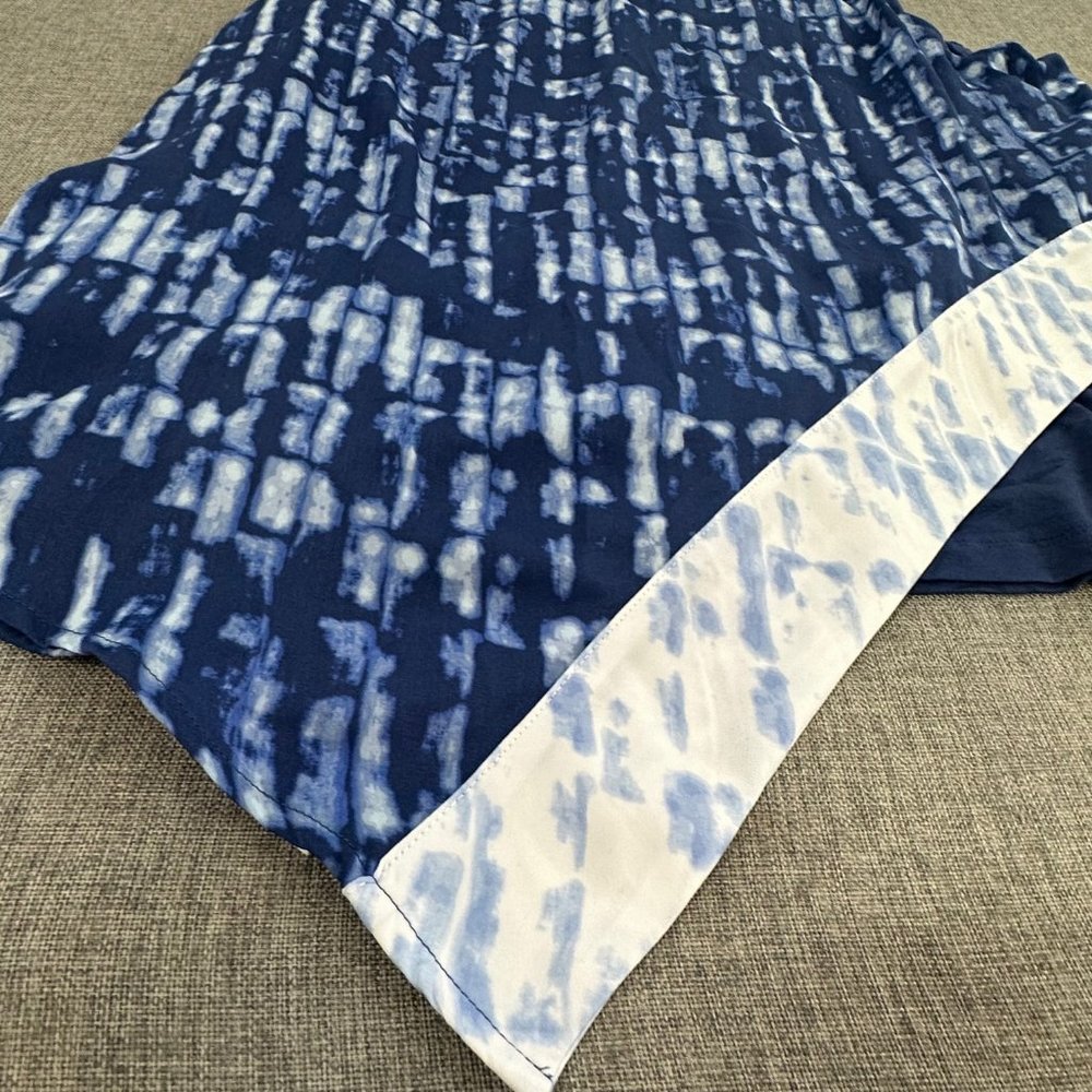 H By Halston Sleeveless Blouse Blue Layered Tie Dye 22W Brand New Polyester Rayo - Picture 10 of 11